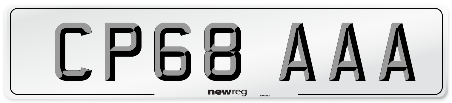 CP68 AAA Number Plate from New Reg